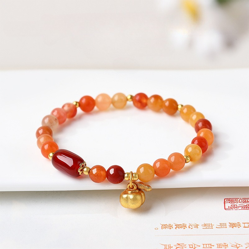 Beading - Naturalna bransoletka z jadeitu w kolorze