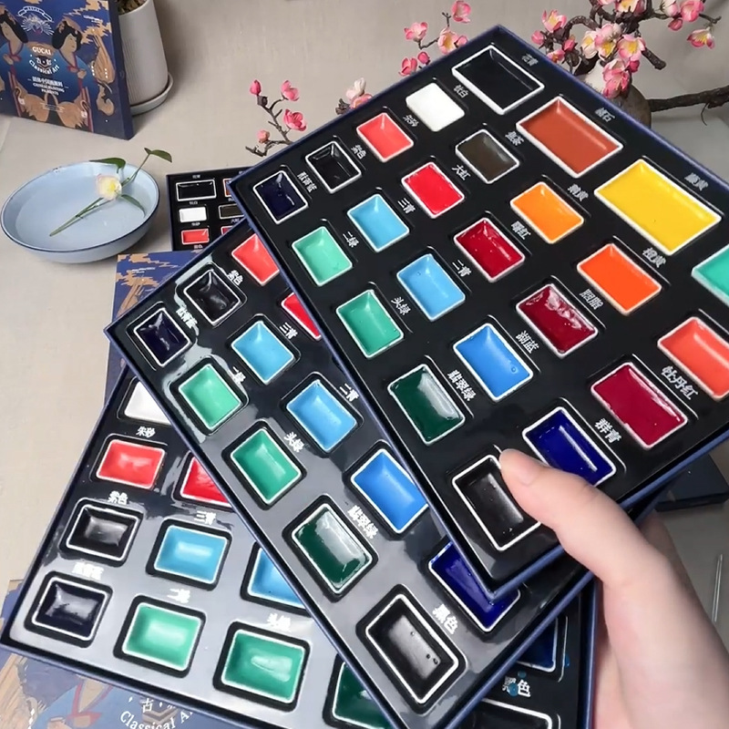 Zestaw 24 kolorów solidnych fa – Watercolor Paint Set Solid Pigment recenzja i cena