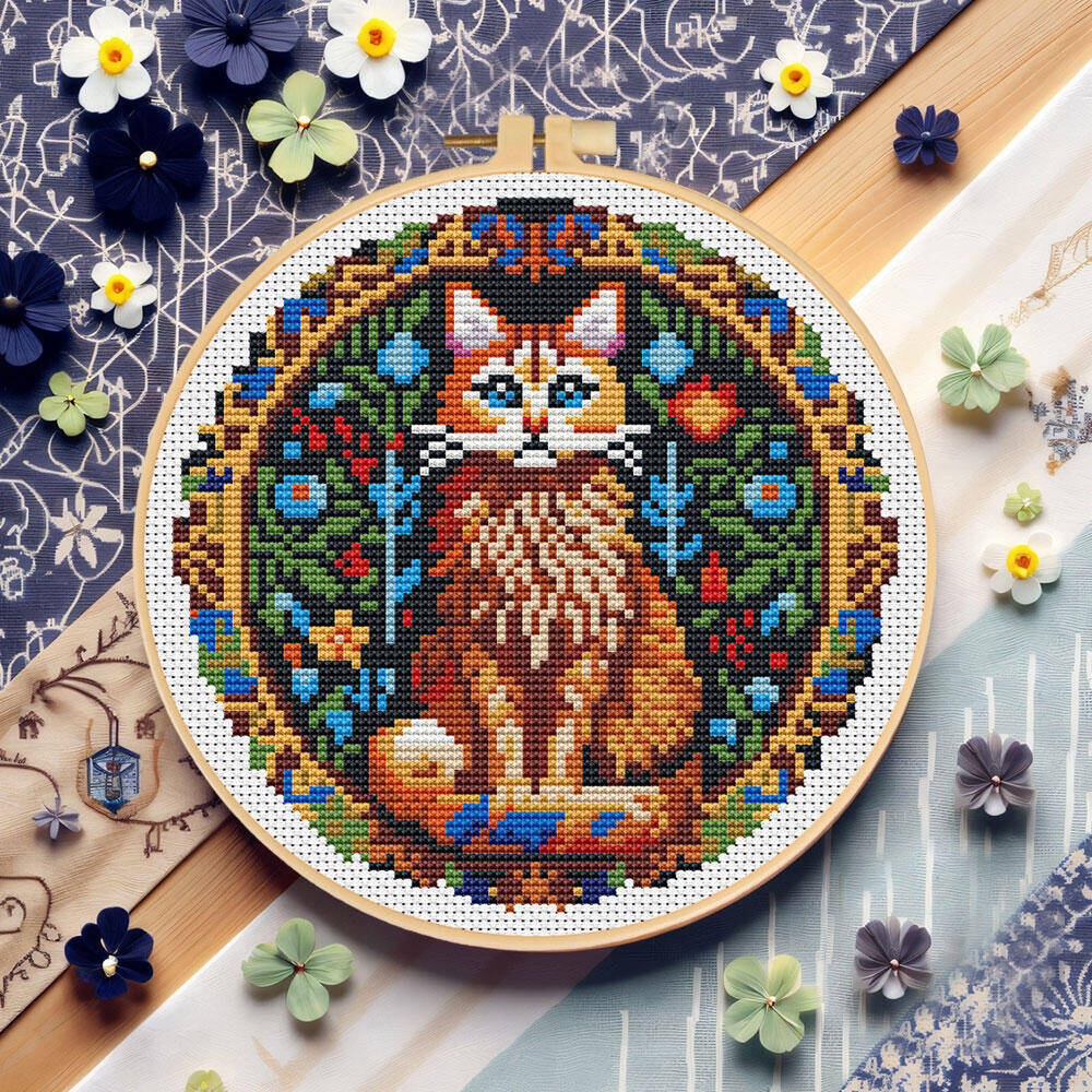 DIY Haft Krzyżykowy Kot Zwierz – Cotton Embroidery Thread Skeins recenzja i cena
