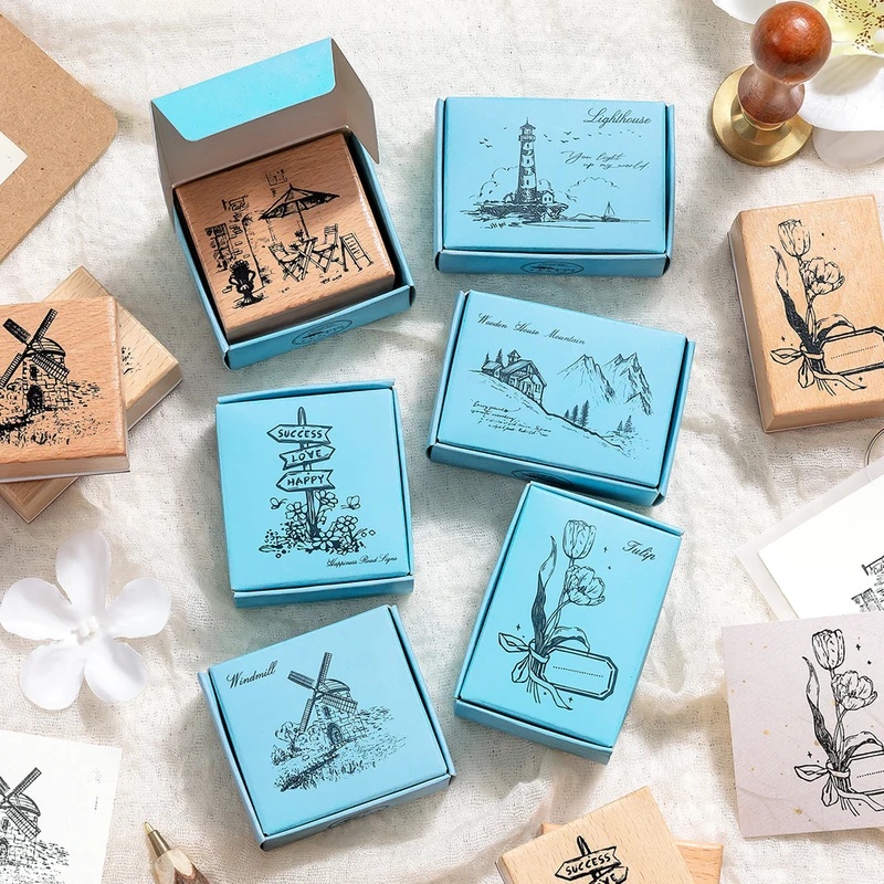 Stare, drewniane stemple z gum – Scrapbooking recenzja i cena